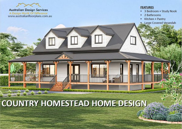 3 Bedroom + Study Loft House Design:276.6RH